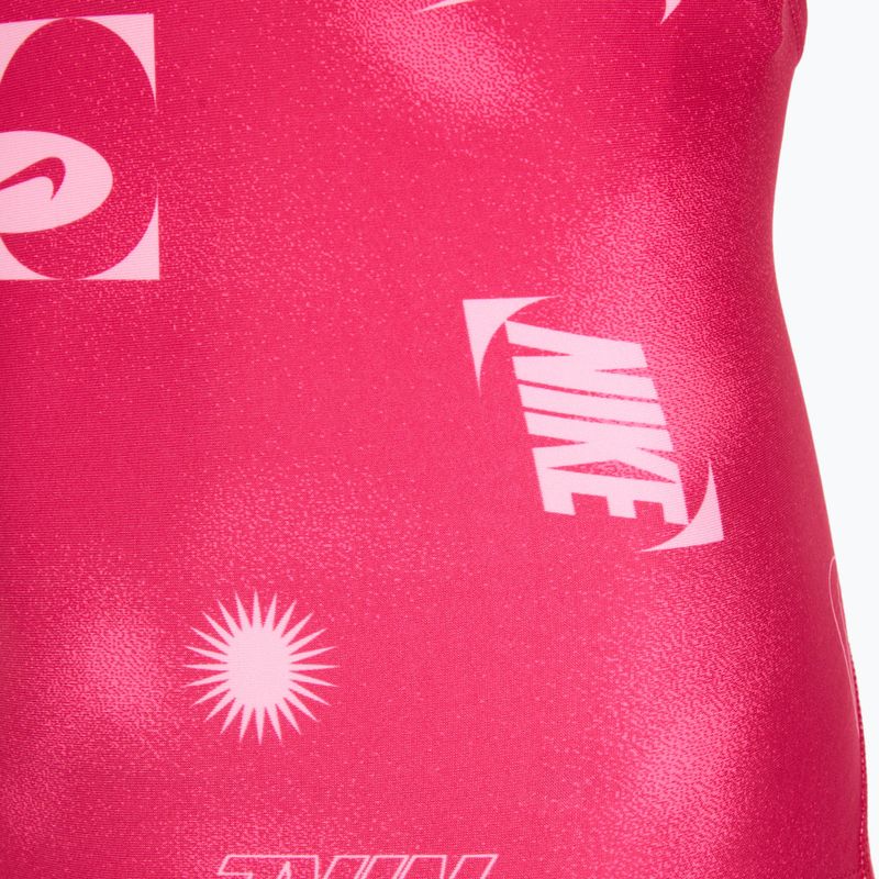 Detské jednodielne plavky Nike Hydrastrong Fastback rush pink 3