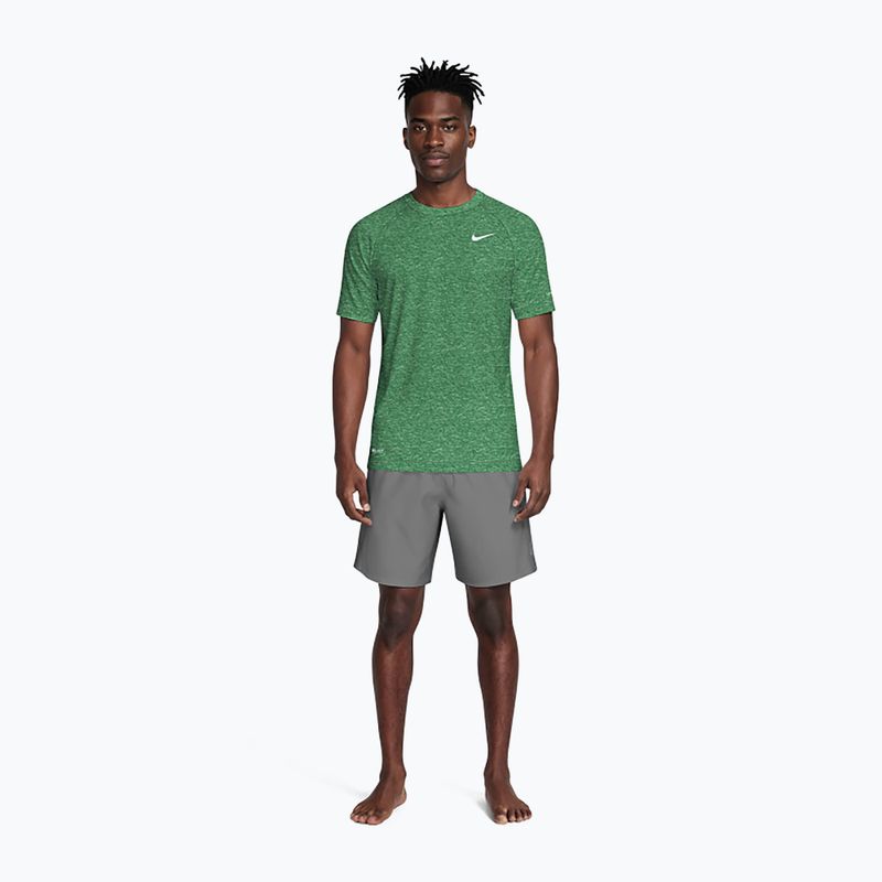 Pánske plavecké tričko Nike Heather Hydroguard malachite 2