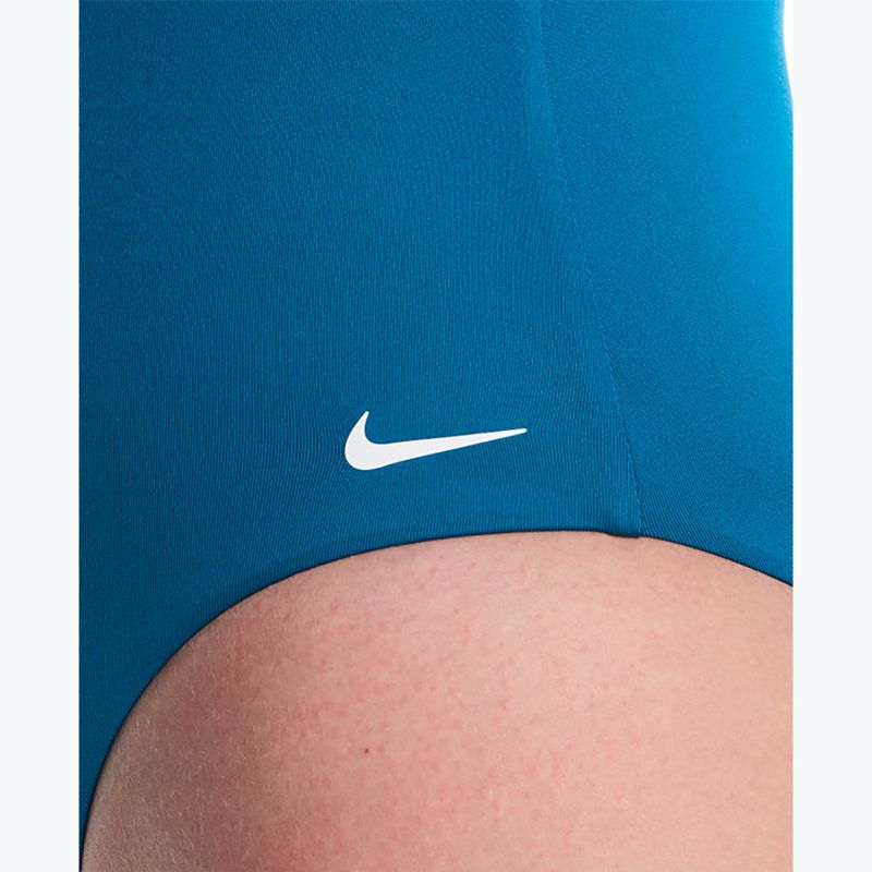 Dámske jednodielne plavky Nike Essential V-Neck green abyss 4