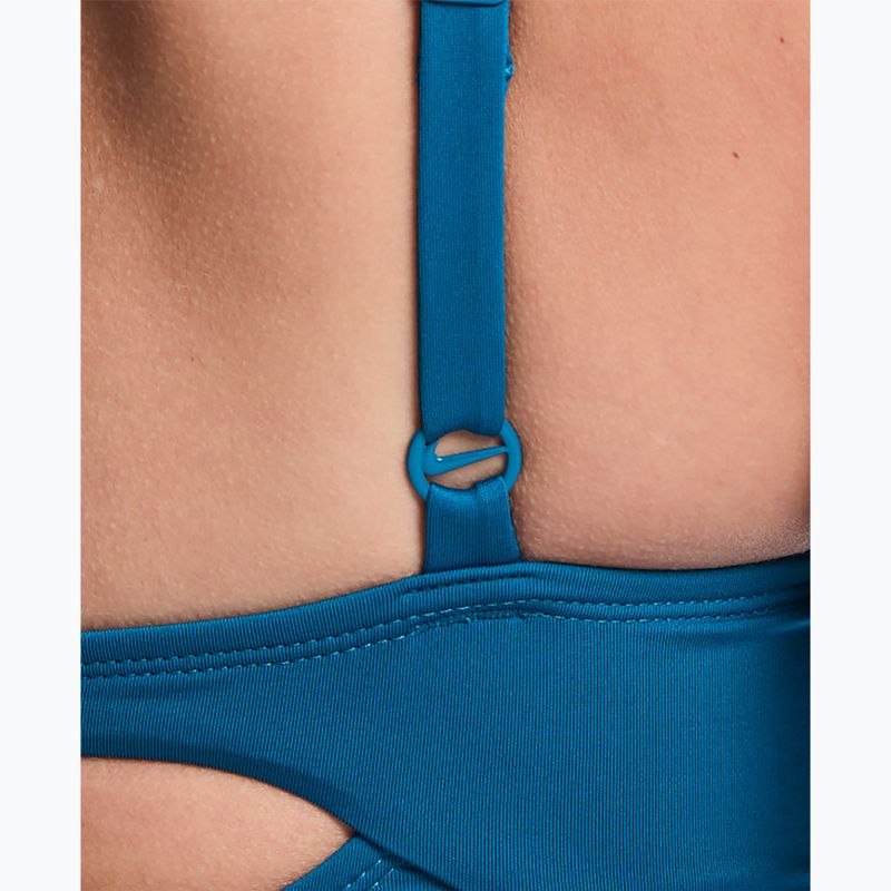 Dámske jednodielne plavky Nike Essential V-Neck green abyss 5
