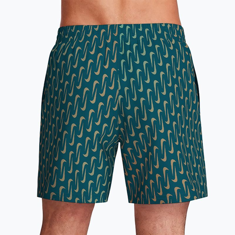 Pánske plavkové šortky Nike Breaker Swoosh 5" Volley green abyss 4