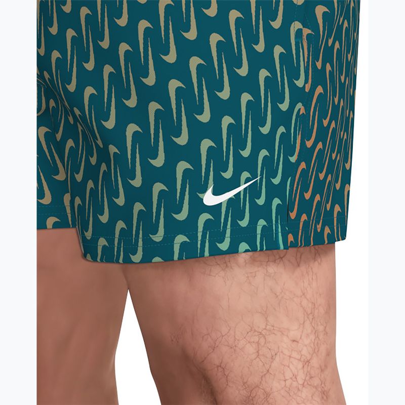 Pánske plavkové šortky Nike Breaker Swoosh 5" Volley green abyss 7
