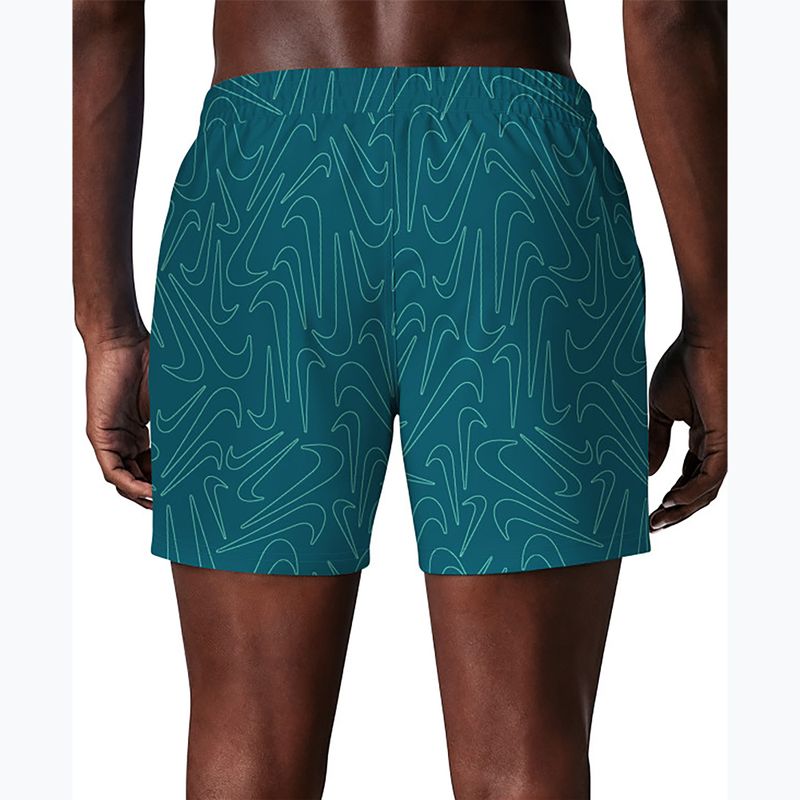 Pánske plavkové šortky Nike Breaker Logofetti 5" Volley green abyss 4