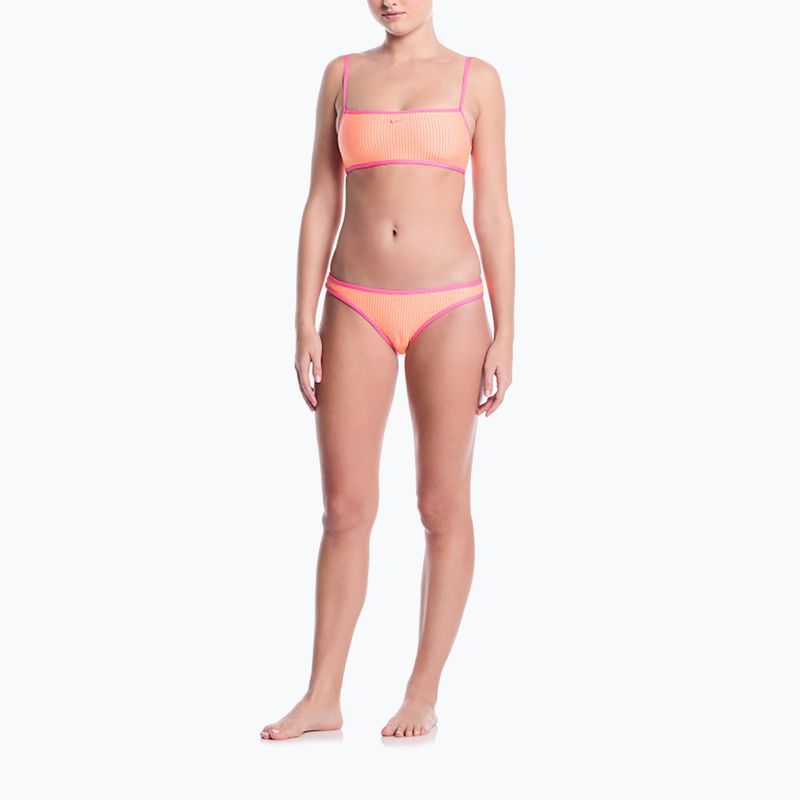 Vrchný diel plaviek Nike Ripple Texture Bralette Classic Bikini pink glow 2