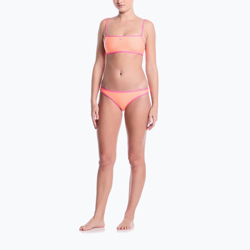 Spodný diel plaviek Nike Ripple Texture Hipster Bikini pink glow 2