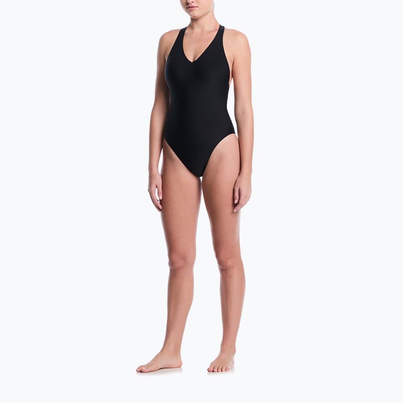 Dámske jednodielne plavky Nike Hydralock Luxe Sail Boat V-Neck black 2