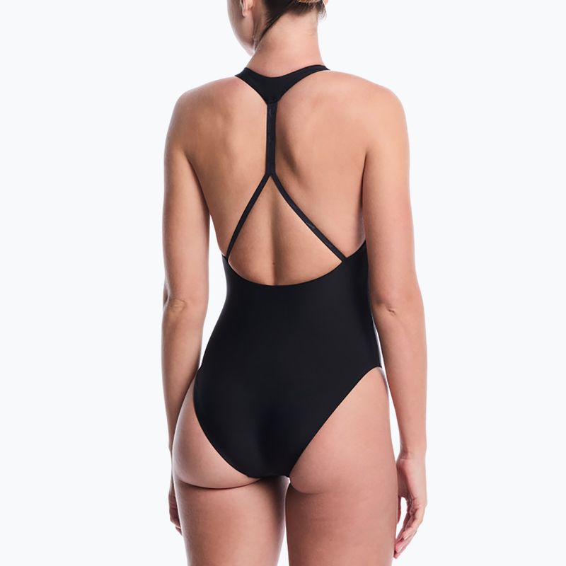 Dámske jednodielne plavky Nike Hydralock Luxe Sail Boat V-Neck black 3