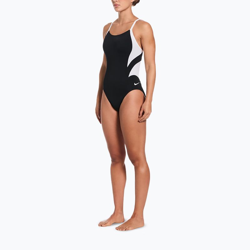 Dámske jednodielne plavky Nike Hydrastrong Fly black/white 2