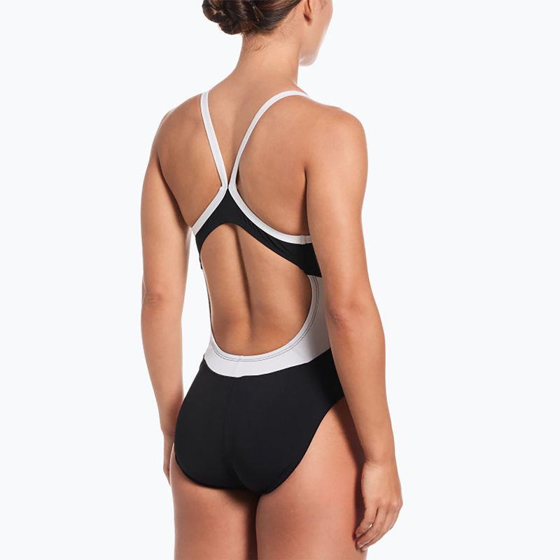 Dámske jednodielne plavky Nike Hydrastrong Fly black/white 3