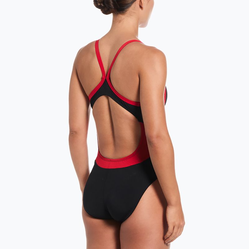 Dámske jednodielne plavky Nike Hydrastrong Fly university red 3