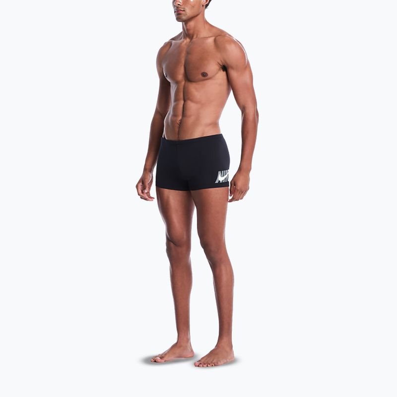 Pánske plavecké boxerky Nike Logo Graphic Square Leg black 2