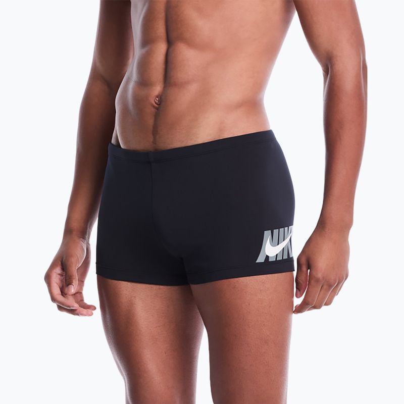 Pánske plavecké boxerky Nike Logo Graphic Square Leg black 4