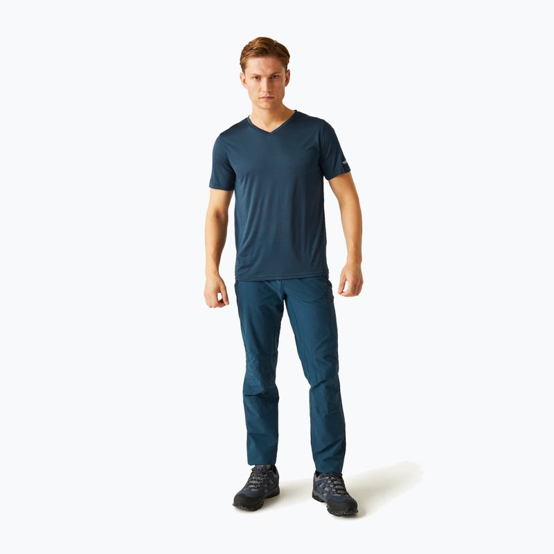 Pánske trekingové tričko REGATTA Fingal V-Neck moonlight denim 2