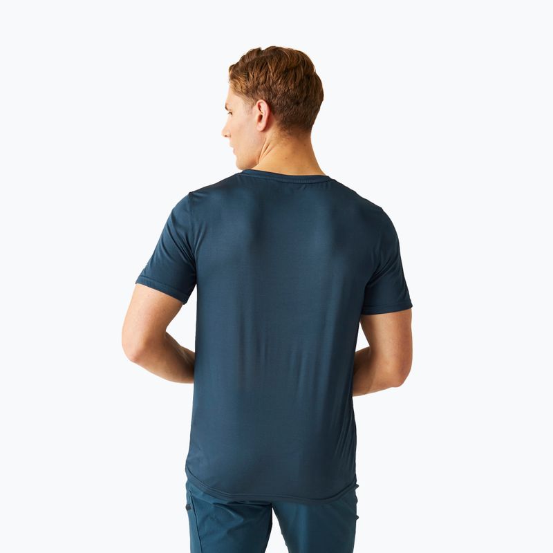 Pánske trekingové tričko REGATTA Fingal V-Neck moonlight denim 3