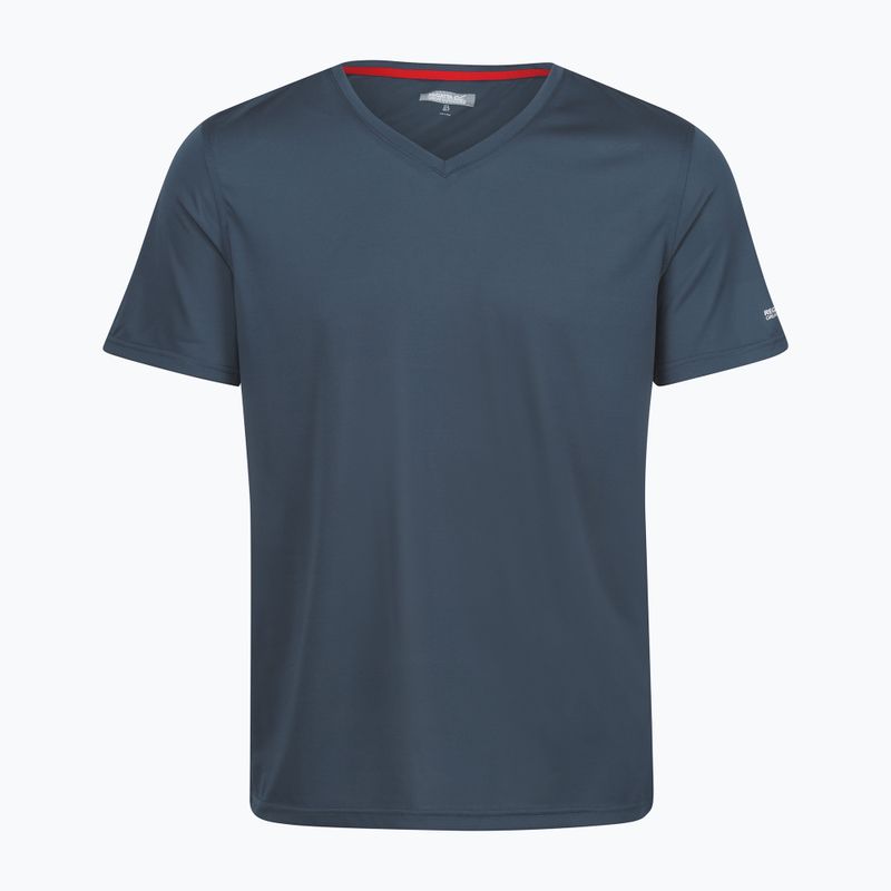 Pánske trekingové tričko REGATTA Fingal V-Neck moonlight denim 5