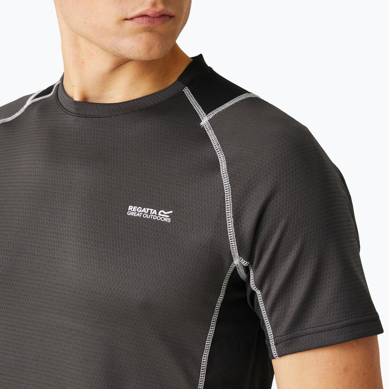 Pánske tričko REGATTA Virda IV ash/black 4