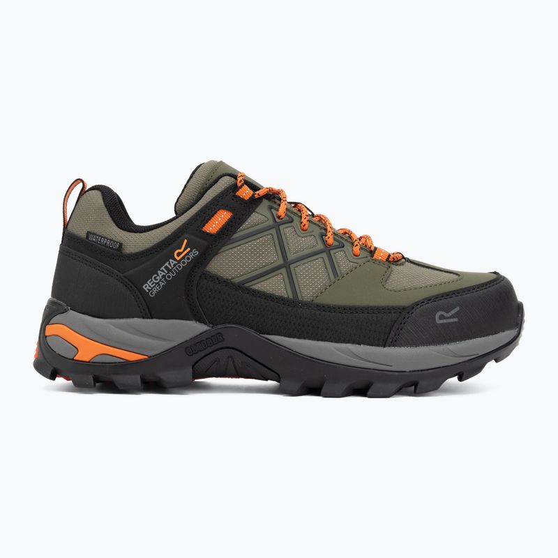 Pánske trekingové topánky REGATTA Samaris III Low cypress green/blaze orange 2