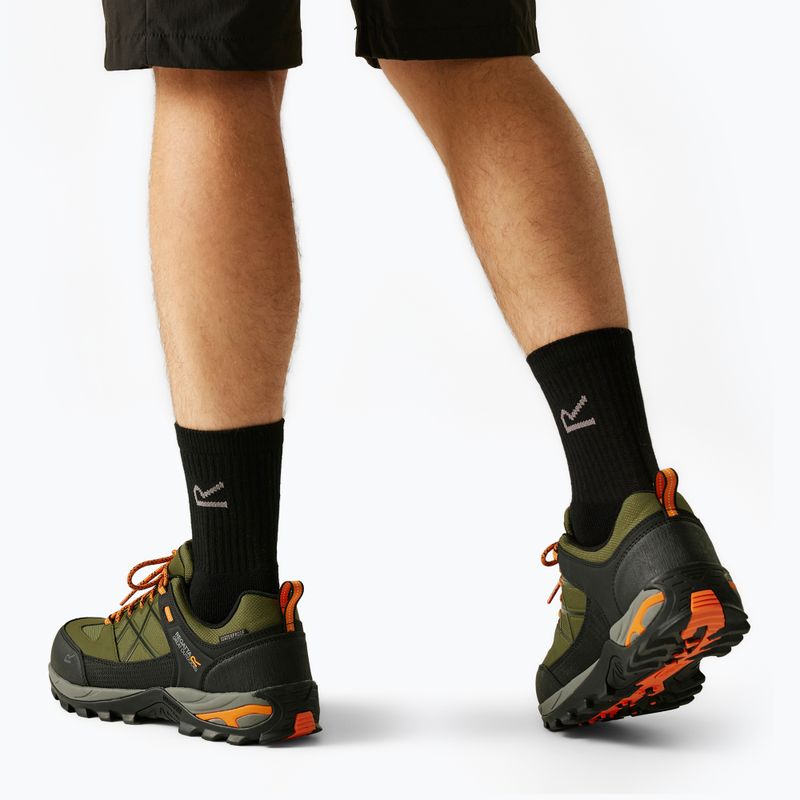 Pánske trekingové topánky REGATTA Samaris III Low cypress green/blaze orange 10