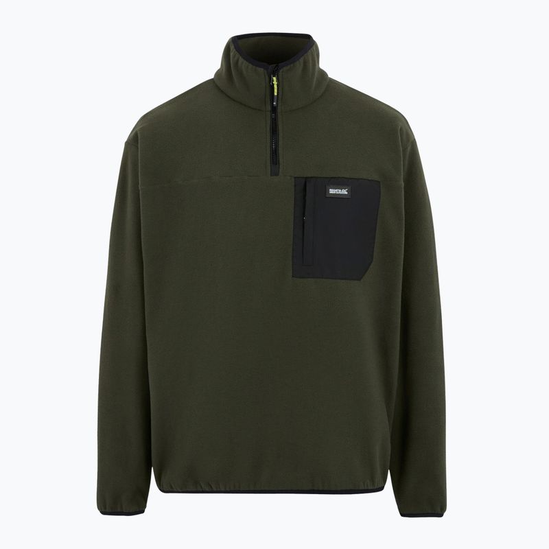 Pánska fleecová mikina REGATTA Frankie Half Zip dark khaki 5