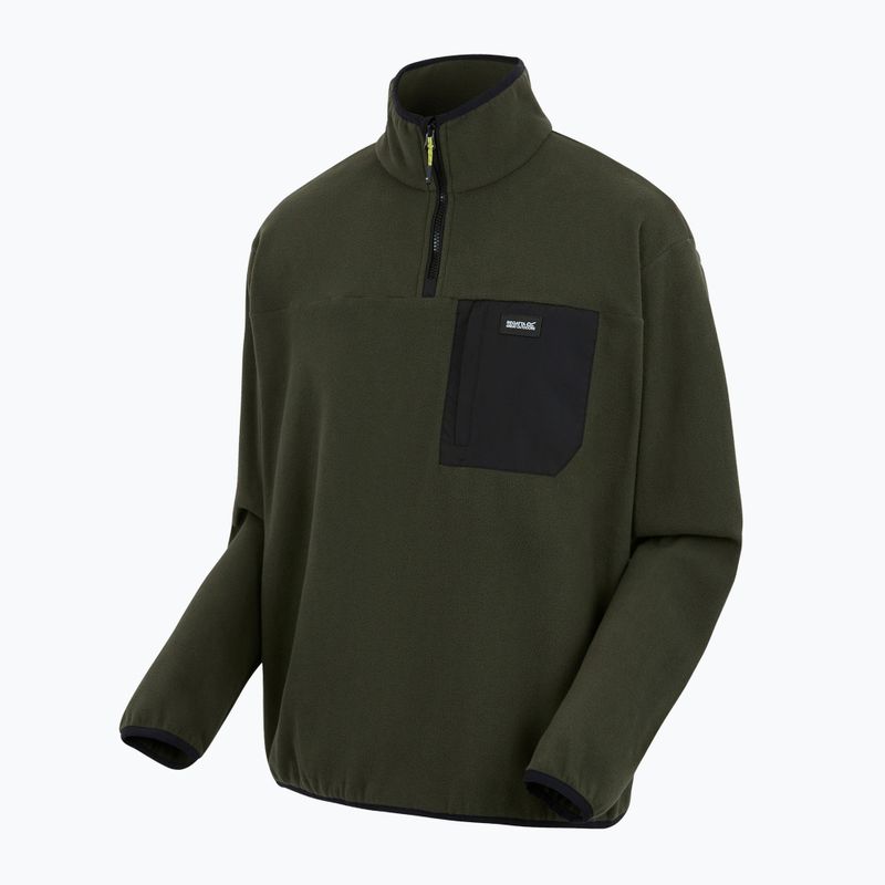 Pánska fleecová mikina REGATTA Frankie Half Zip dark khaki 7
