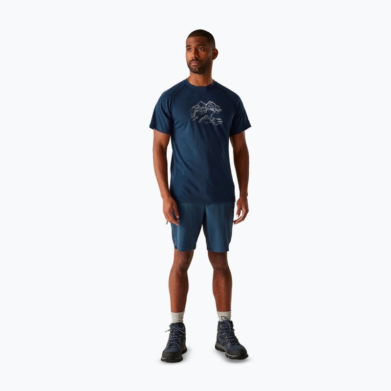 Pánske trekingové šortky REGATTA Eldes moonlight denim/navy 2