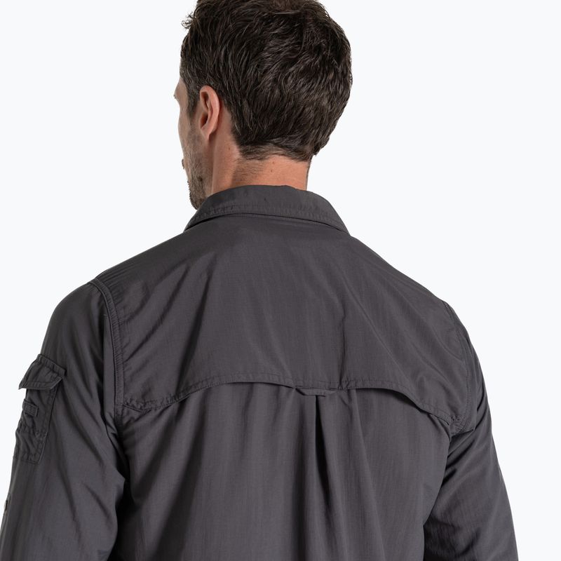Pánska košeľa Craghoppers NosiLife Adventure Long Sleeved Shirt III black pepper 5