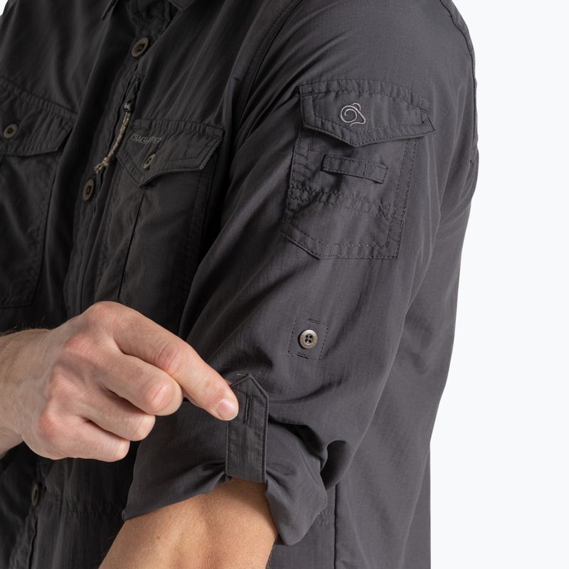 Pánska košeľa Craghoppers NosiLife Adventure Long Sleeved Shirt III black pepper 6