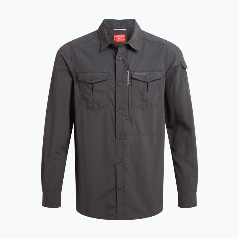 Pánska košeľa Craghoppers NosiLife Adventure Long Sleeved Shirt III black pepper 8