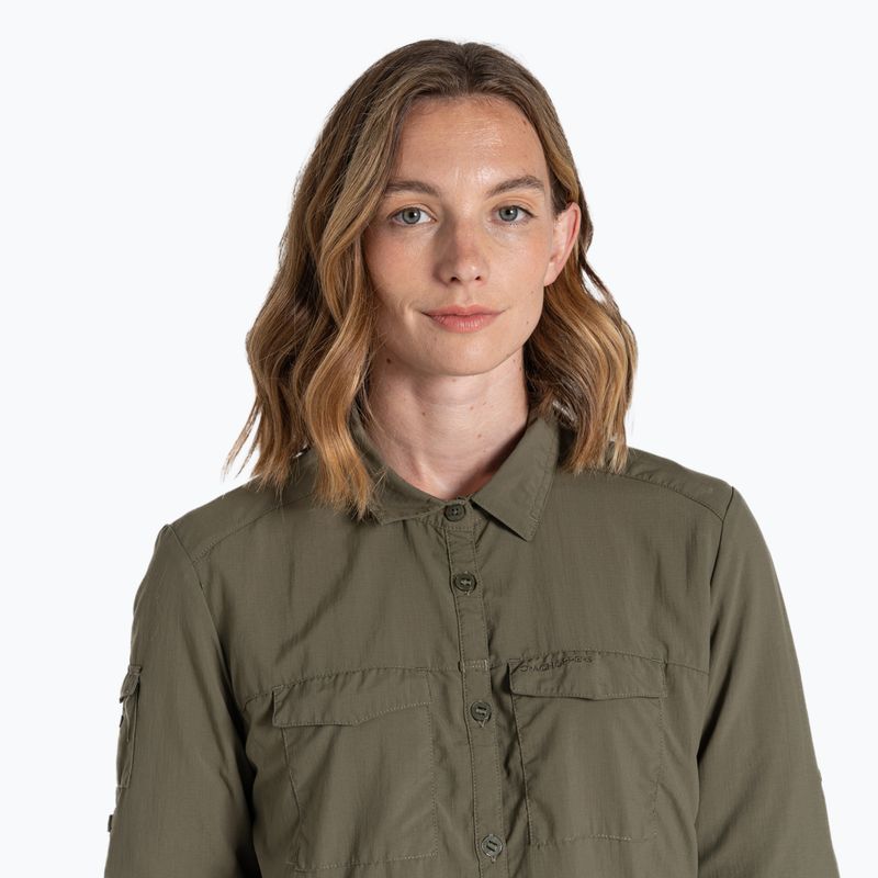 Dámske trekkingové tričko Craghoppers NosiLife Adventure Long Sleeved Shirt III wild olive 4