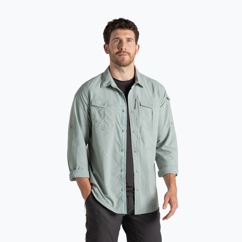 Pánska košeľa Craghoppers NosiLife Adventure Long Sleeved Shirt III lichen green