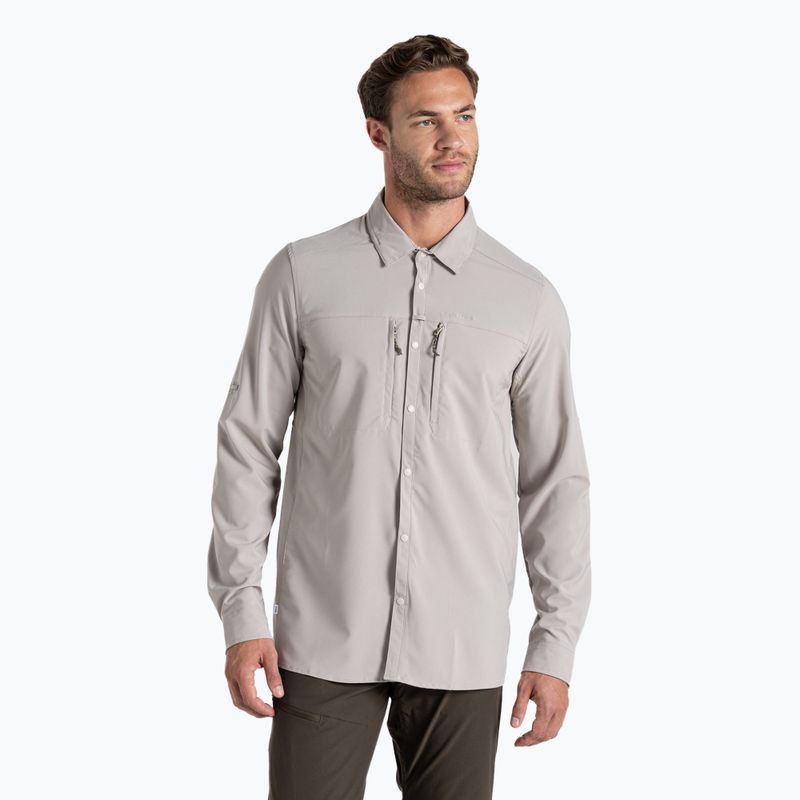 Craghoppers pánske tričko NosiLife Long Sleeved Pro Shirt V pergamen