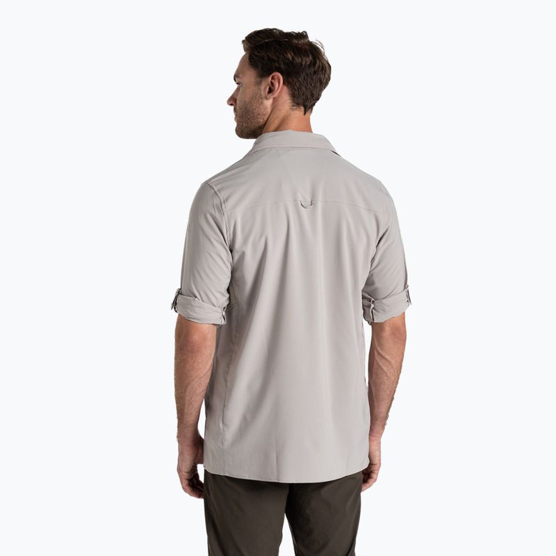 Pánske tričko Craghoppers NosiLife Long Sleeved Pro Shirt V pergment 3