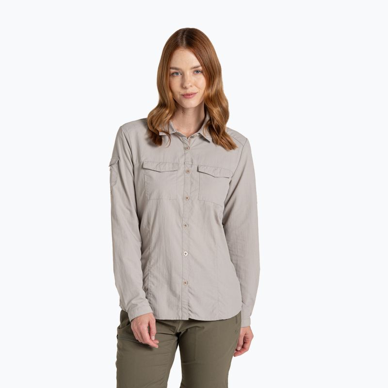 Dámska košeľa Craghoppers NosiLife Adventure Long Sleeved Shirt III soft mushroom