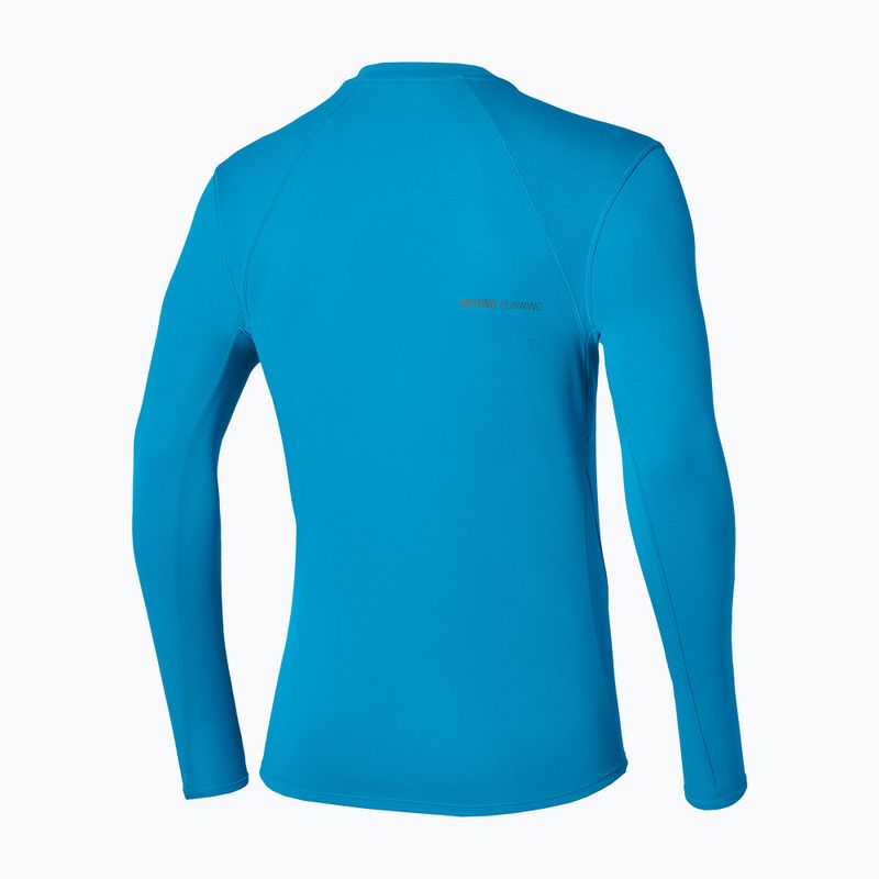 Pánske bežecké tričko longsleeve Mizuno Tech Thermal Charge Breath Thermo Long Sleeve Tee blue jewel 2