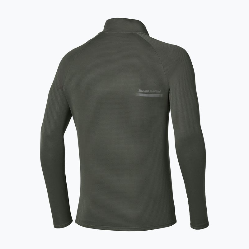 Pánske bežecké tričko longsleeve Mizuno Active Dryaeroflow Hybrid Long Sleeve Top Forest Night 2
