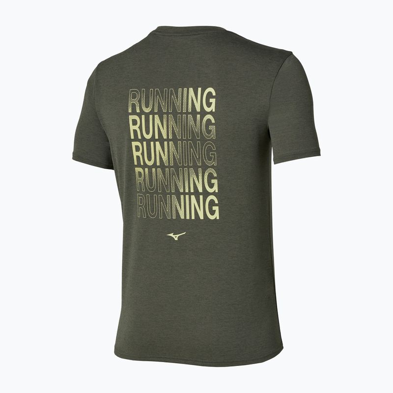 Pánske bežecké tričko Mizuno Core Run Short Sleeve Tee forest night 2