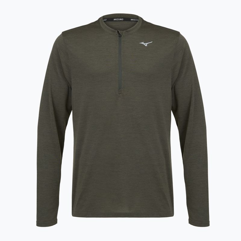 Pánska bežecká mikina Mizuno Core Impulse Half Zip Long Sleeve Tee forest night