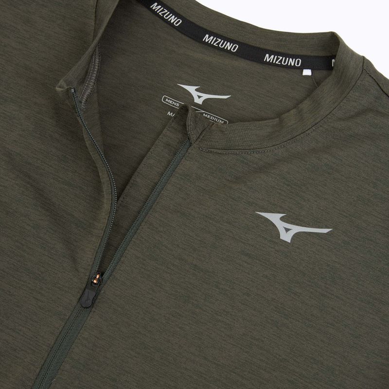 Pánska bežecká mikina Mizuno Core Impulse Half Zip Long Sleeve Tee forest night 3