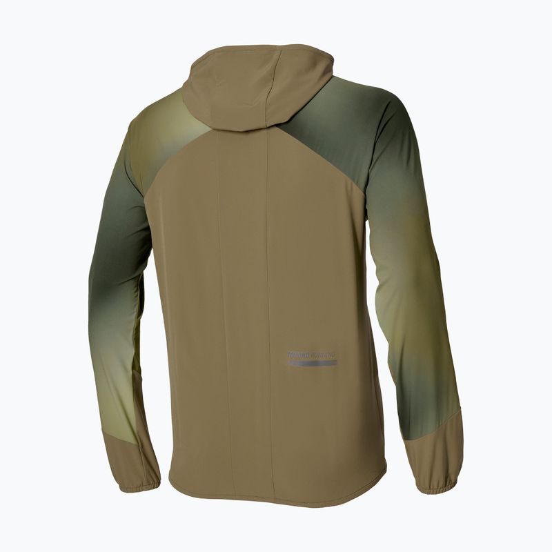 Pánska bežecká bunda Mizuno Active Alpha Hooded Jacket martini olive 2