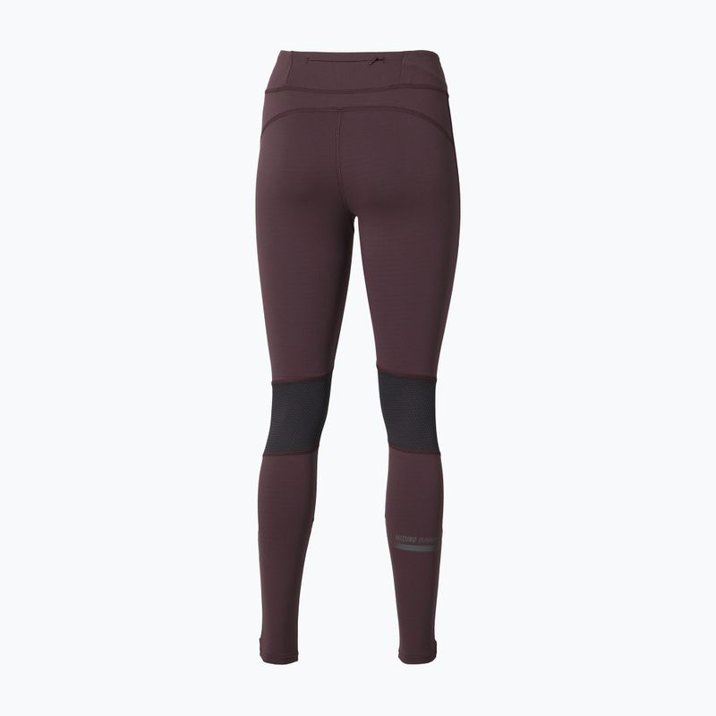 Dámske bežecké legíny Mizuno Active Warmalite Long Tight raisin 2