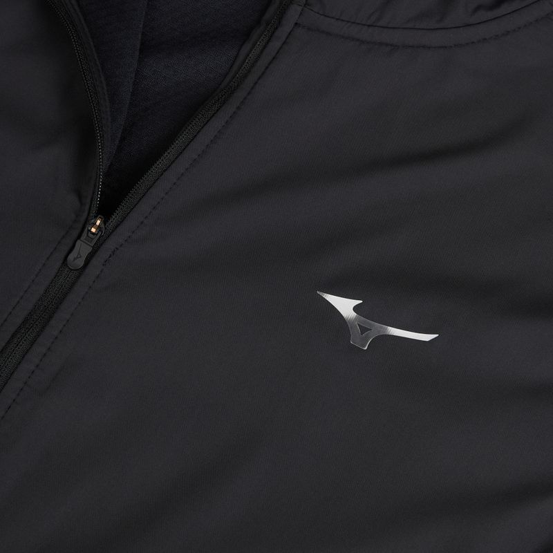 Pánska bežecká bunda Mizuno Active Warmalite Hybrid Full Zip Hooded Long Sleeve Top black 3