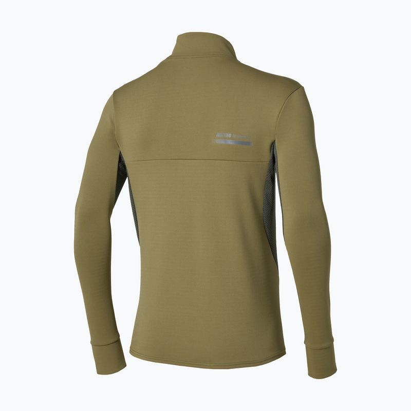 Pánska bežecká mikina Mizuno Active Warmalite Half Zip Long Sleeve Top martini olive 2