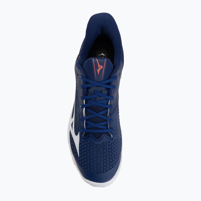 Pánske tenisové topánky Mizuno Wave Exceed Tour 7 CC beacon blue/white/lava orange 5