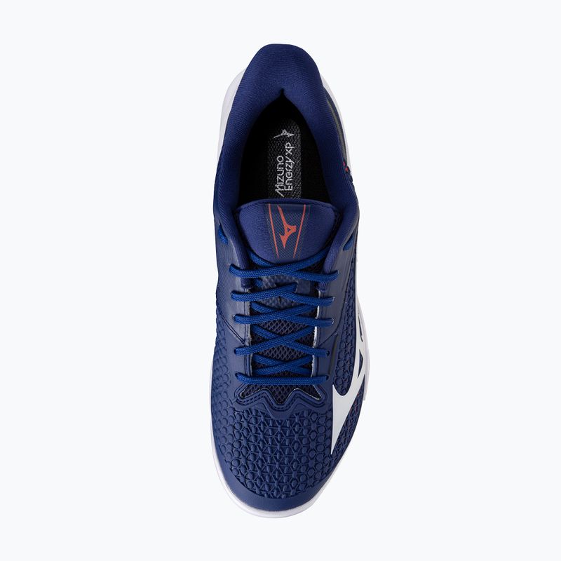 Pánske tenisové topánky Mizuno Wave Exceed Tour 7 CC beacon blue/white/lava orange 12
