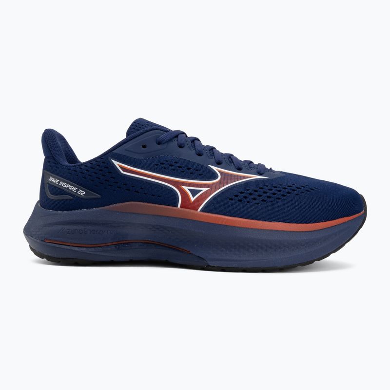 Pánske bežecké topánky Mizuno Wave Inspire 22 beacon blue/tomato puree/firecracker 2