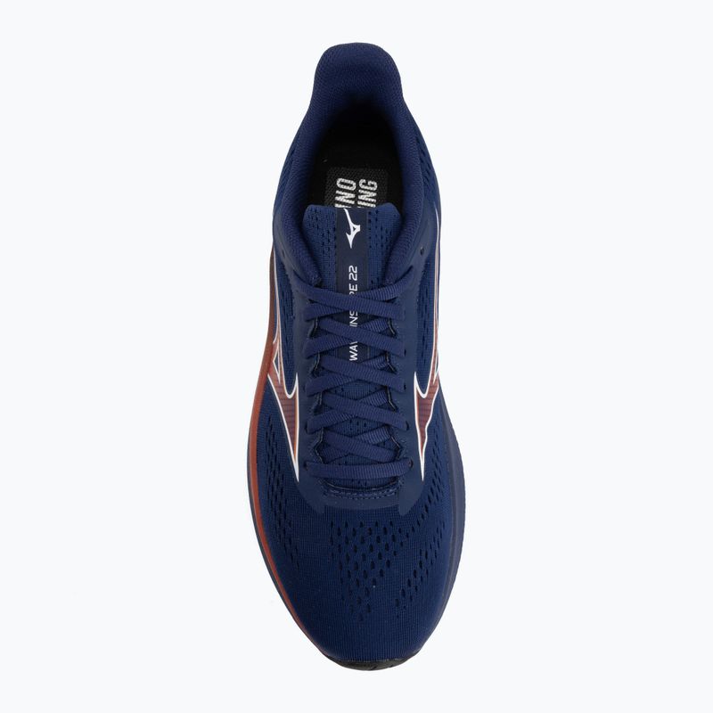 Pánske bežecké topánky Mizuno Wave Inspire 22 beacon blue/tomato puree/firecracker 5