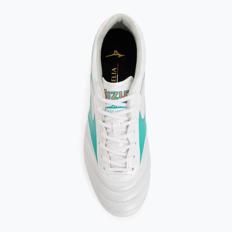 Kopačky  Mizuno Morelia II Elite FG white/arcadia/lava orange 5