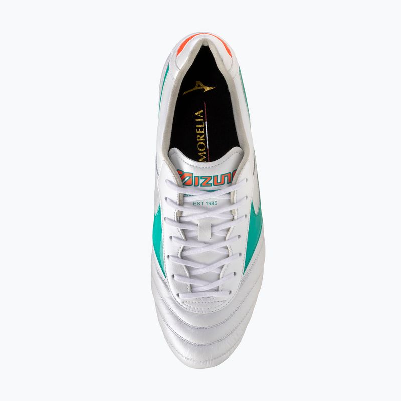 Kopačky  Mizuno Morelia II Elite FG white/arcadia/lava orange 5