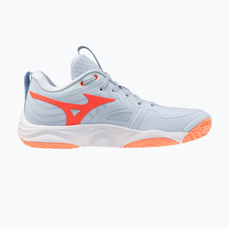 Dámske volejbalové topánky Mizuno Wave Momentum Elite blue finch/white/lava orange 2