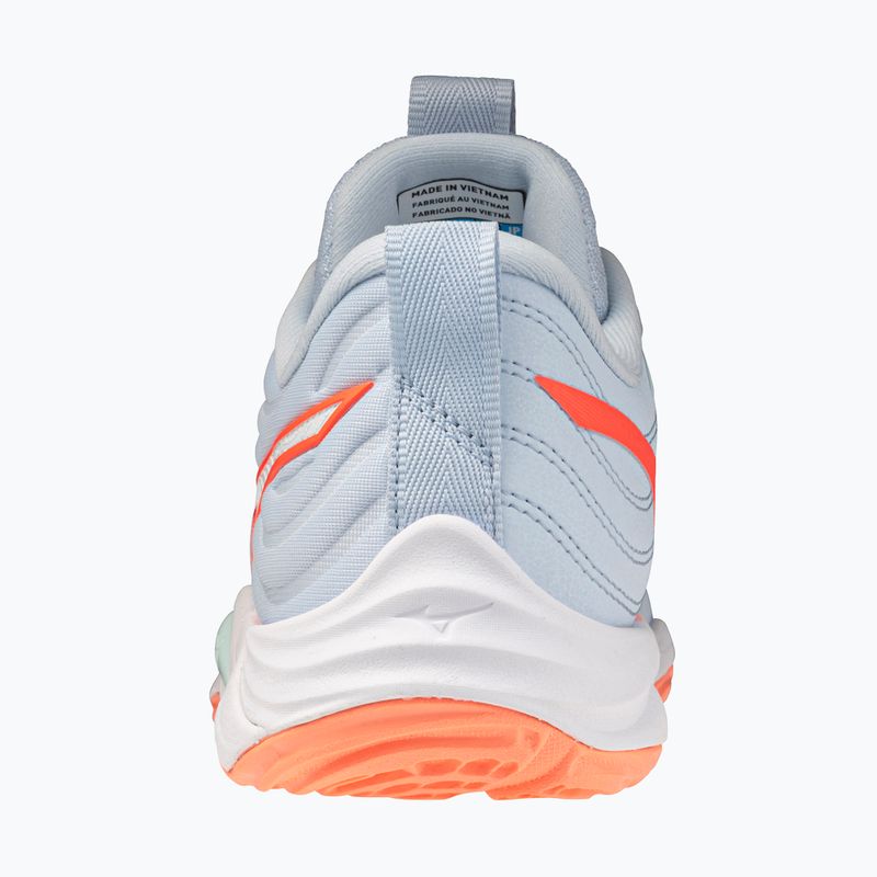 Dámske volejbalové topánky Mizuno Wave Momentum Elite blue finch/white/lava orange 3